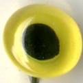 OFF WIRE GLASS EYES Tohickon #112 YELLOW FLAT BACKS